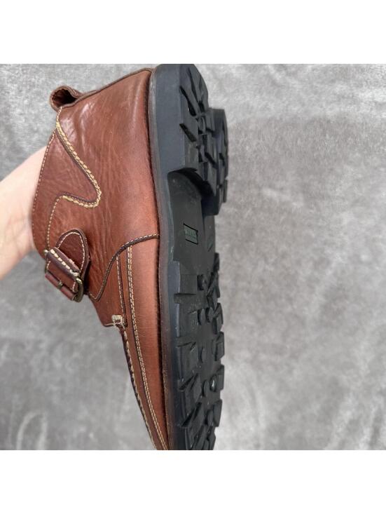 Cole Haan Boots Mens 9.5W Brown Leather Buckle Ankle Bootie Handsewn Casual main image 5